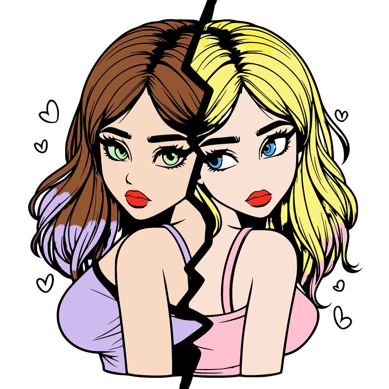 realistic girl split