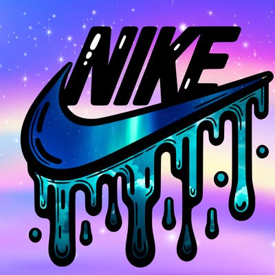 dripping nike logo