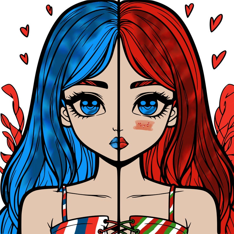 realistic girl split