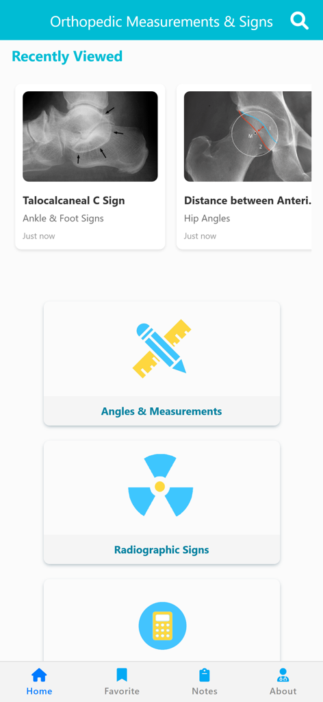 Orthopedic Signs & Angles - Medical App | MWM