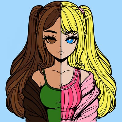 realistic girl split