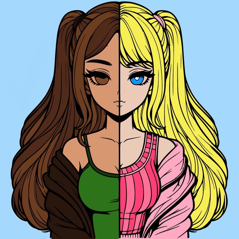 realistic girl split