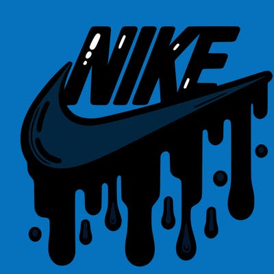dripping nike logo