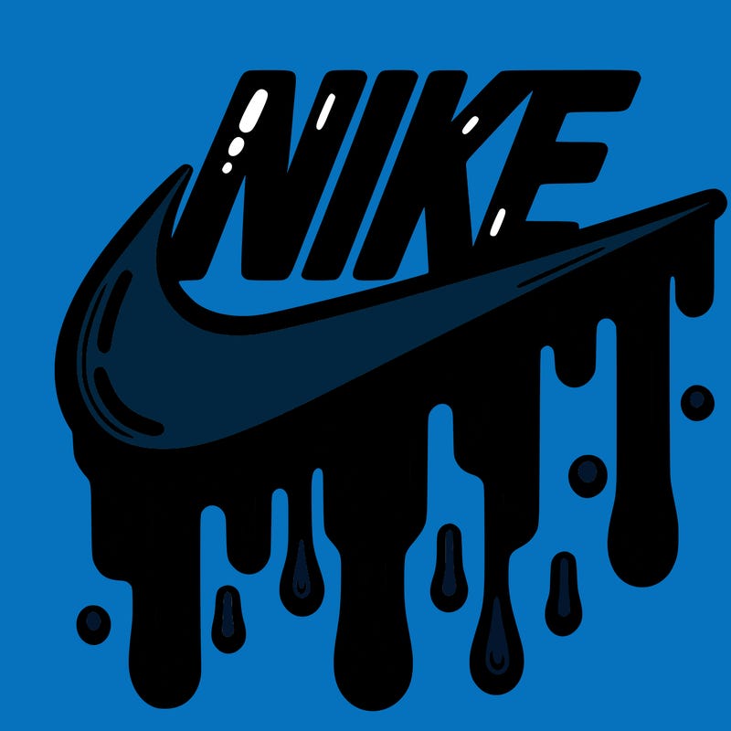 dripping nike logo