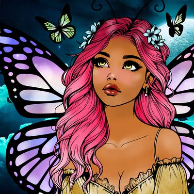 butterfly fairy realistic girl