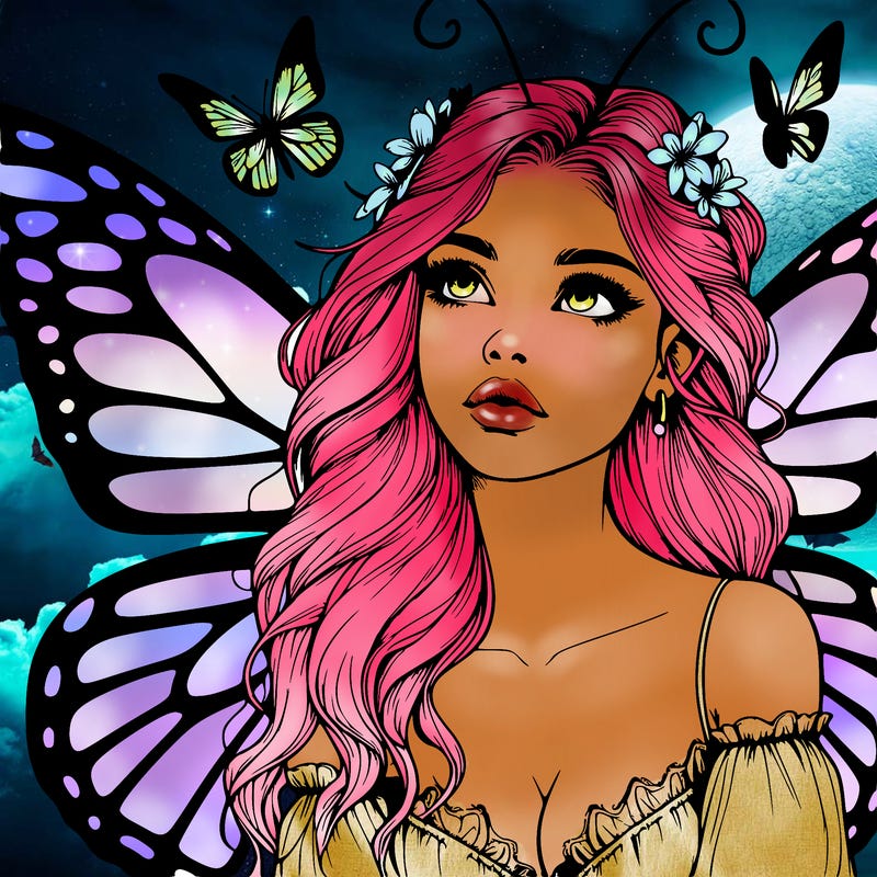 butterfly fairy realistic girl