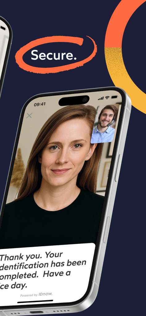 IDnow Verify - Smartphone screen showing a completed secure digital identity verification on IDnow Verify