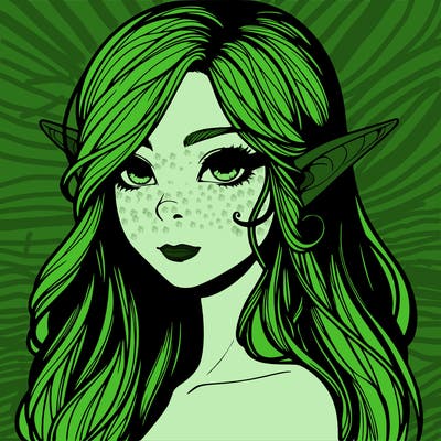 elf girl realistic dark fantasy