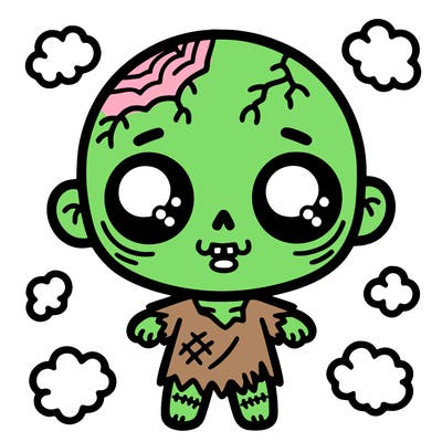 a cute zombie