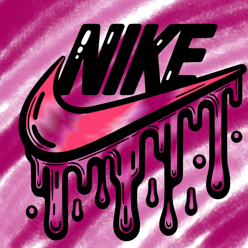 dripping nike logo