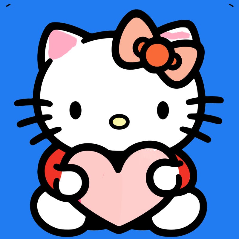 hello kitty with heart