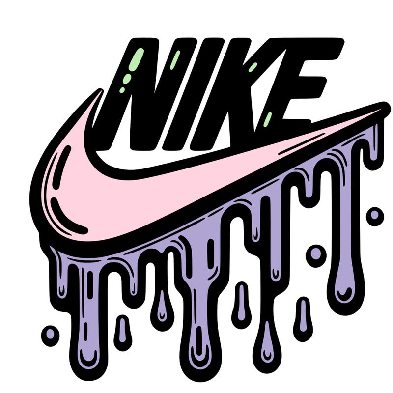 dripping nike logo