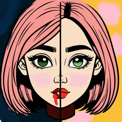 realistic girl split