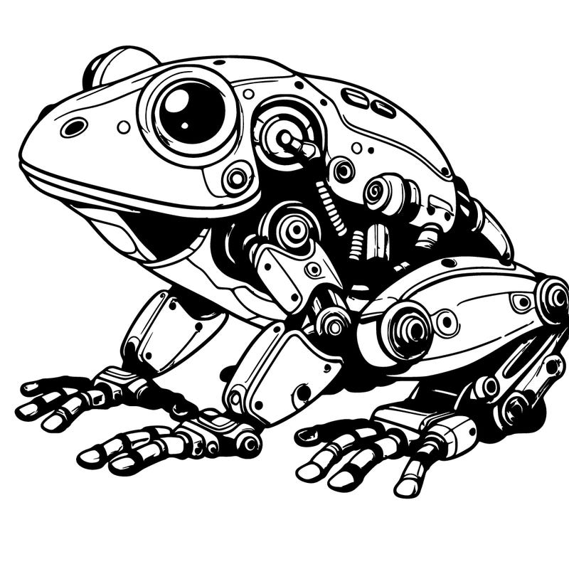 a realistic robot frog