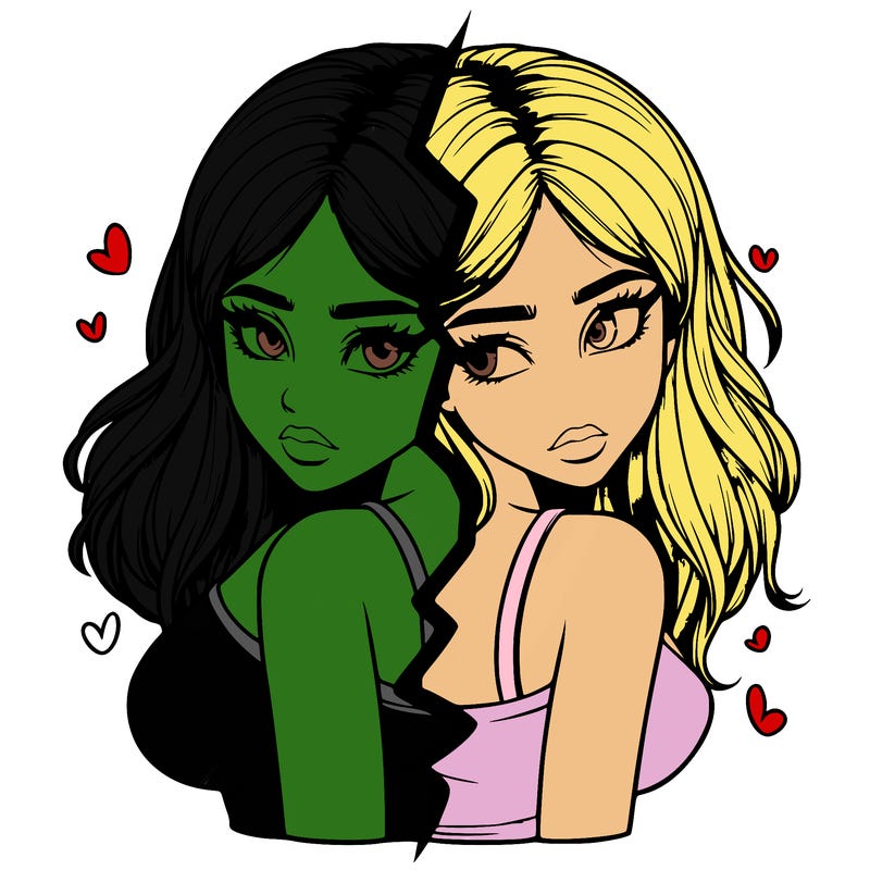 realistic girl split