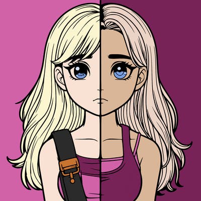 realistic girl split