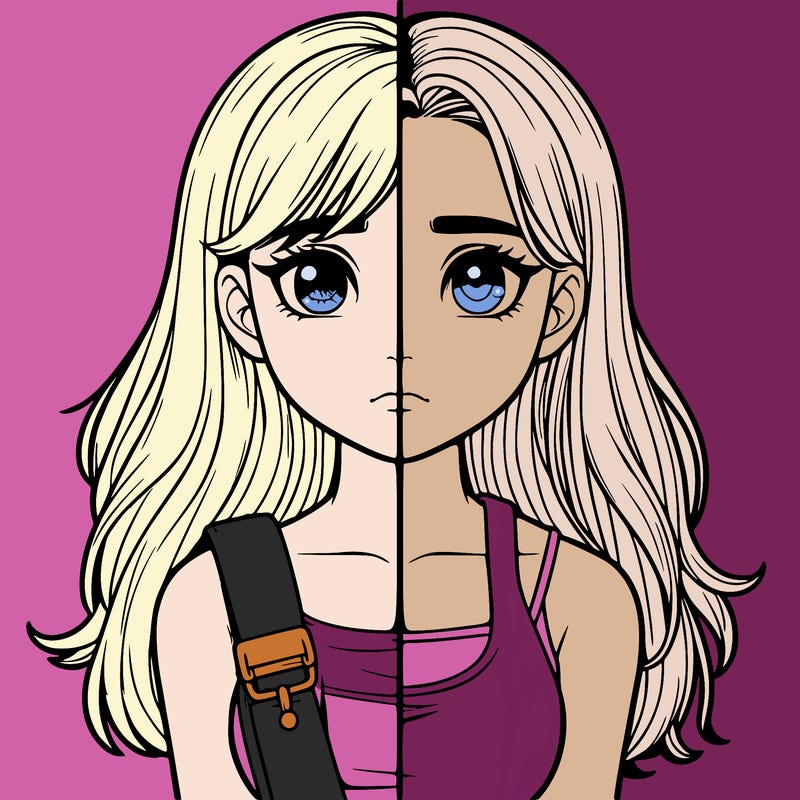 realistic girl split