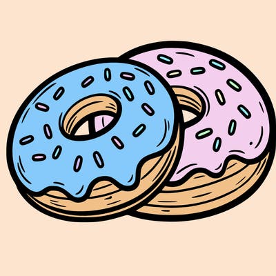 a piece of food doughnuts