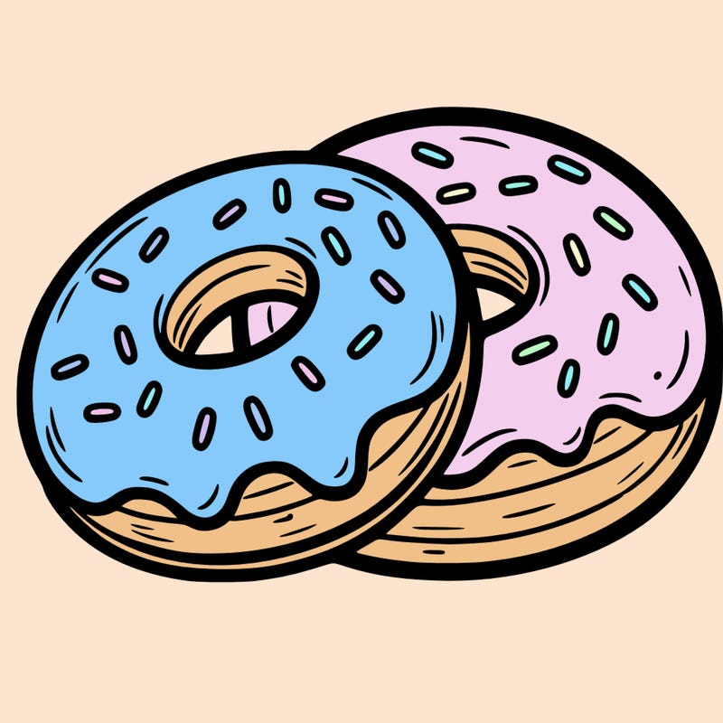 a piece of food doughnuts