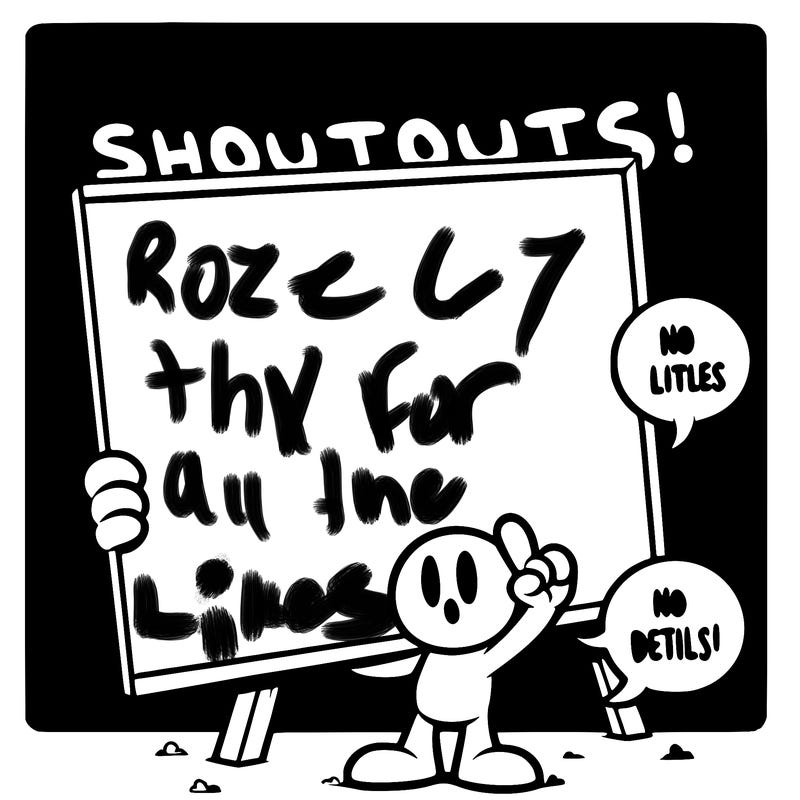 blank canvas that says above it shoutouts