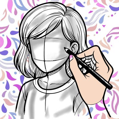 drawing a realistic person