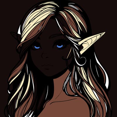 elf girl realistic dark fantasy