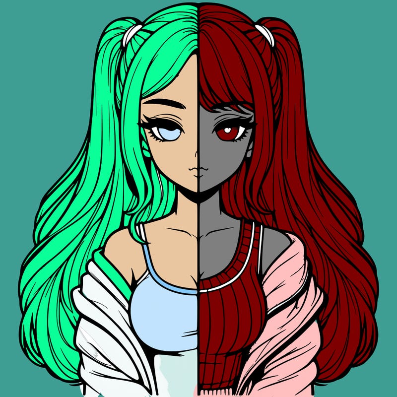 realistic girl split