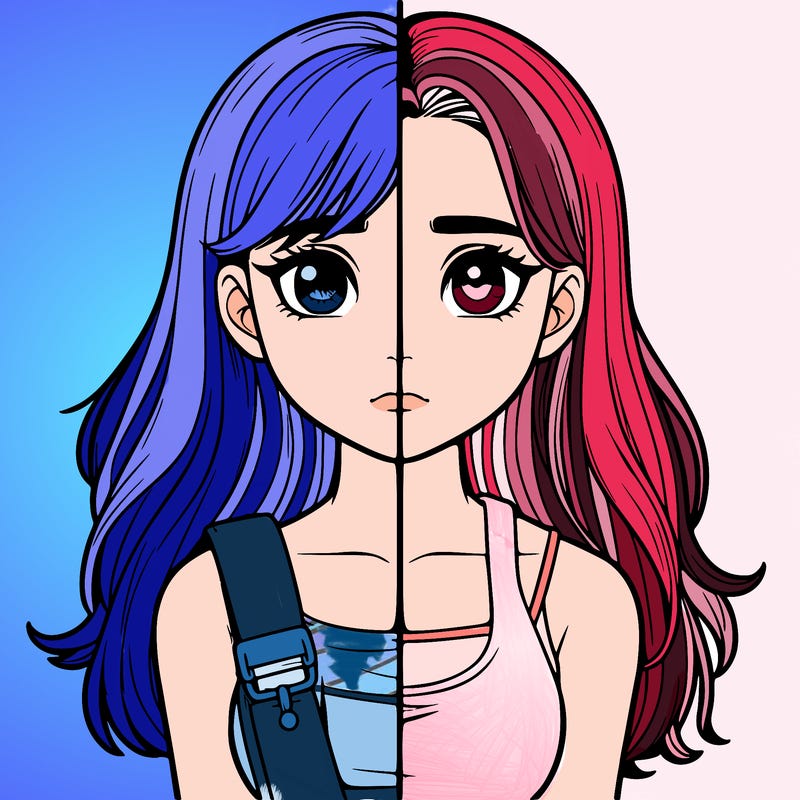 realistic girl split