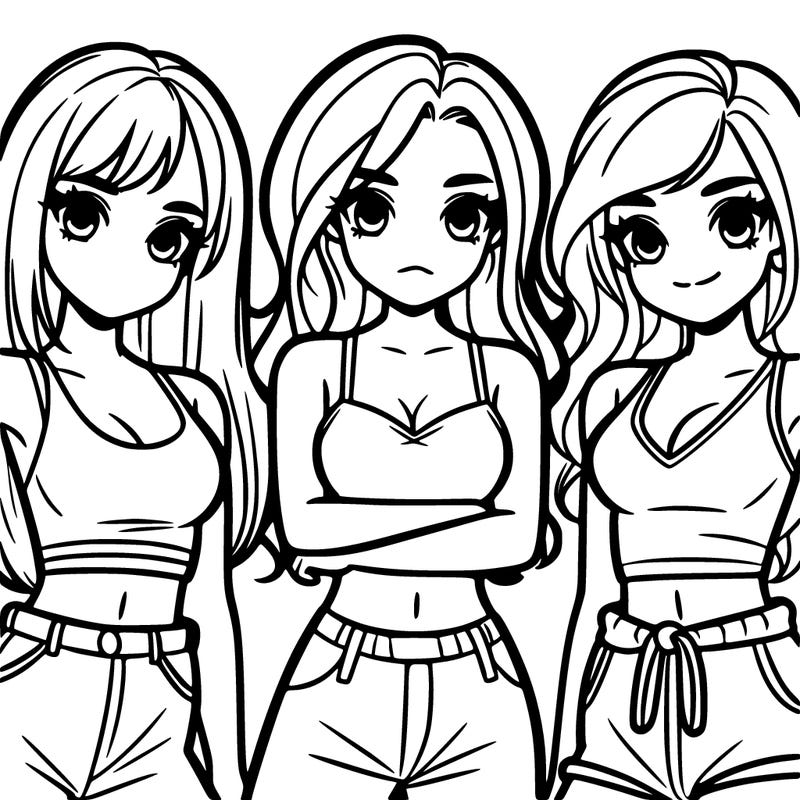 a group of teen girls with crop tops on