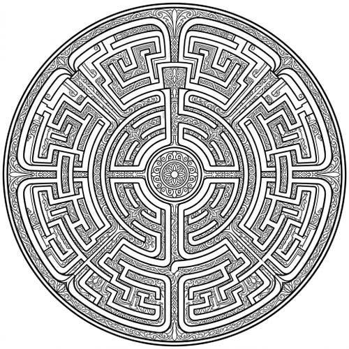 Circular Labyrinth Patterns