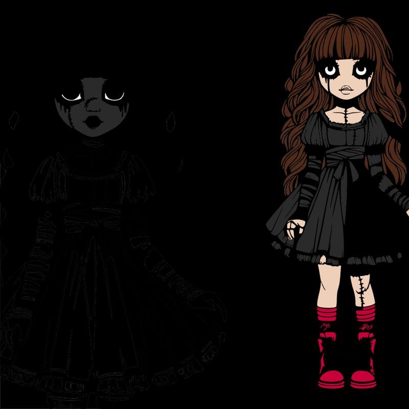 relestic girl dressed up as chucky