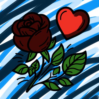 rose and heart