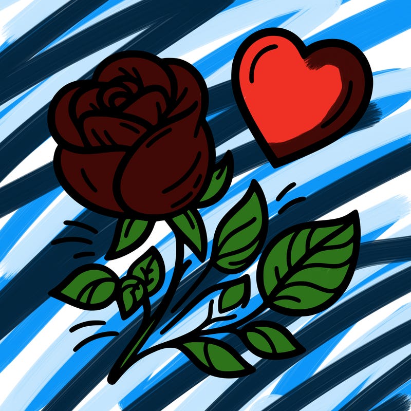 rose and heart