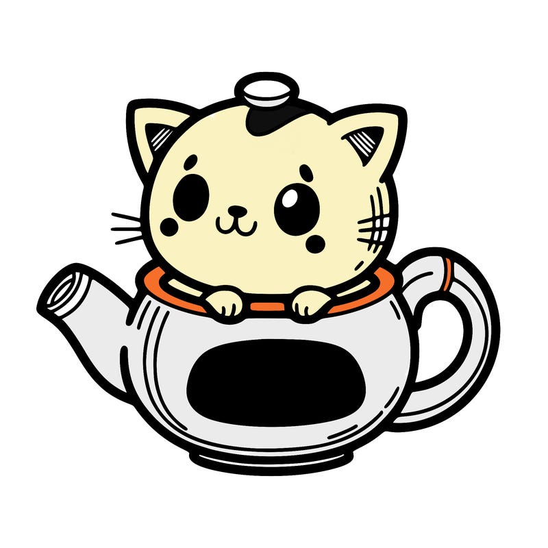 cat in a teapot