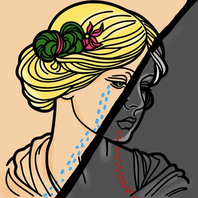 pop art style woman