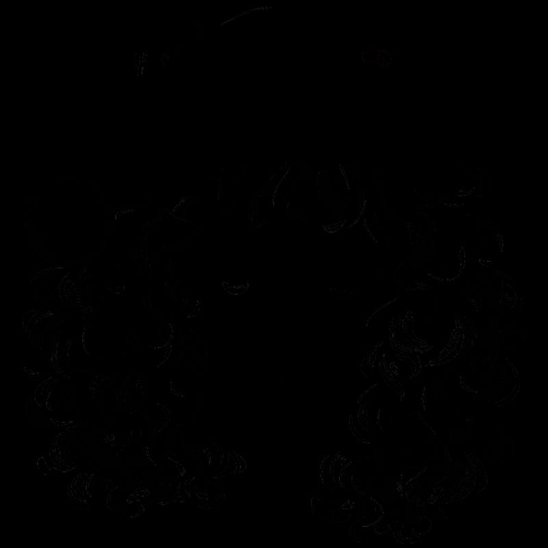 realistic girl with a santa hat curly hair and lips