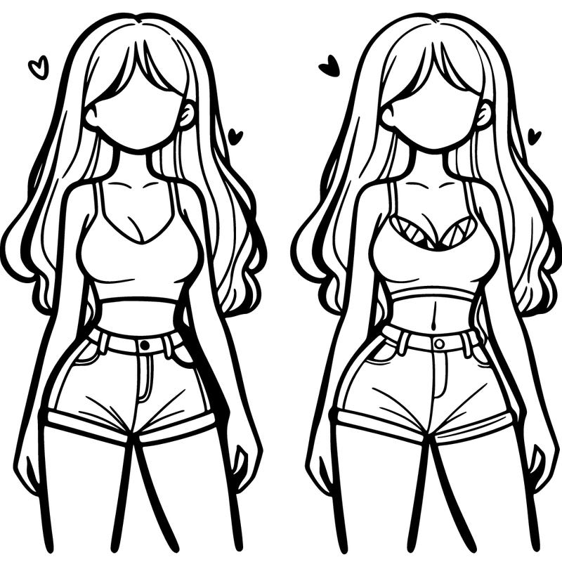 girl in tight shorts and crop top