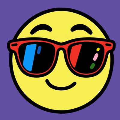 emoji with sunglasses