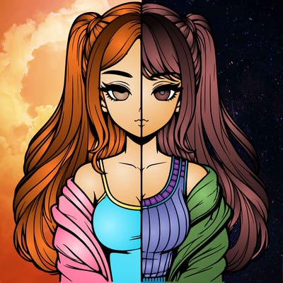 realistic girl split