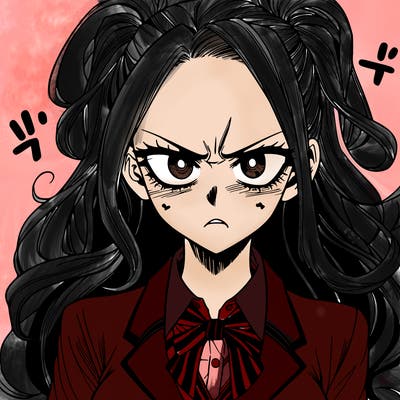 a really mad realistic manga girl