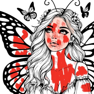 butterfly fairy realistic girl