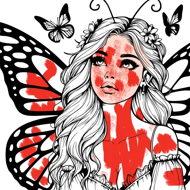 butterfly fairy realistic girl