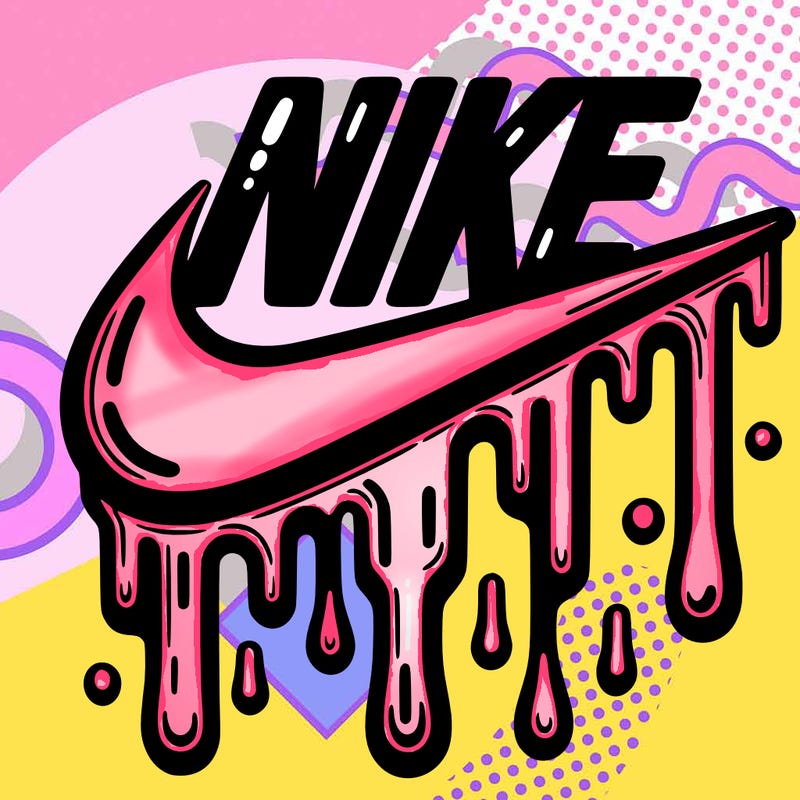 dripping nike logo