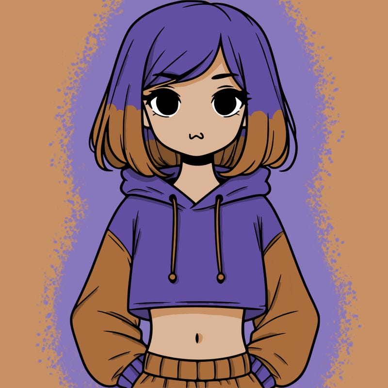 girl with a cropped hoodie on