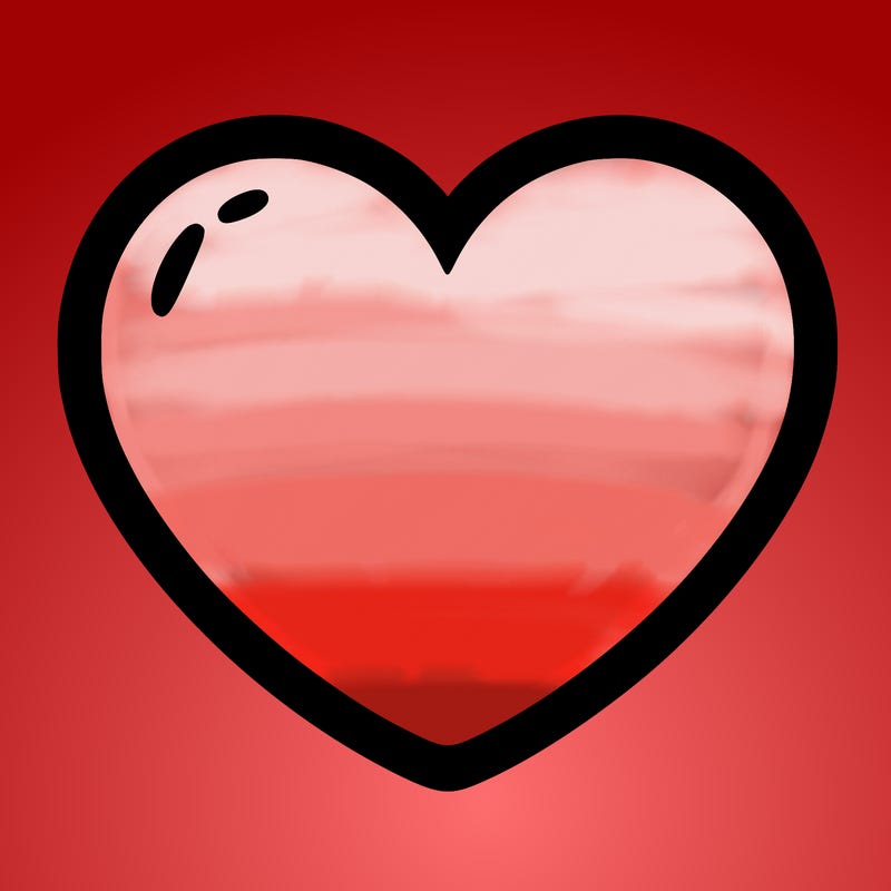 a blank heart