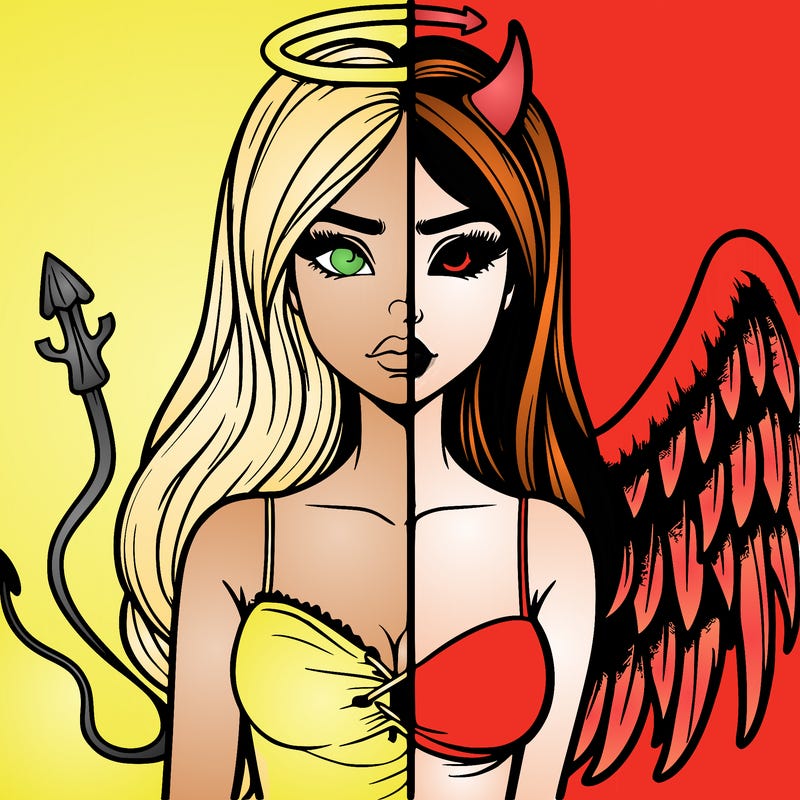 devil vs angel realistic girl