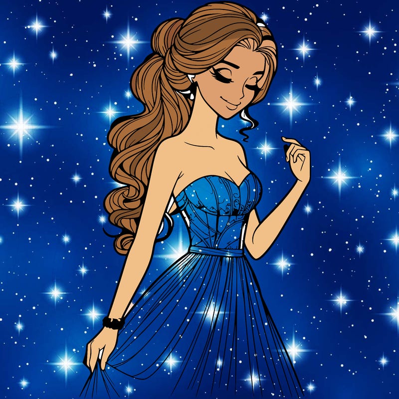 a realistic woman wearing an elegant dress