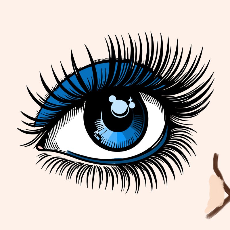 realistic eye long eylashes