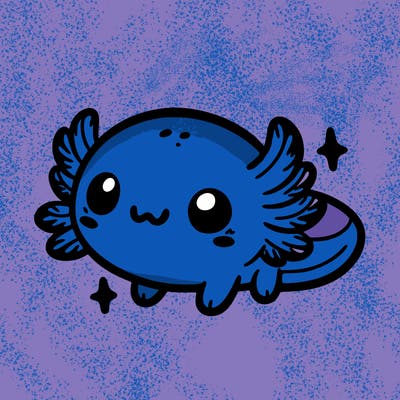 cute easy baby axolotl