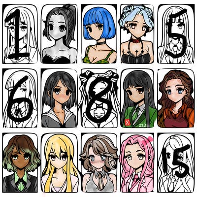 girls that look diffrent anime